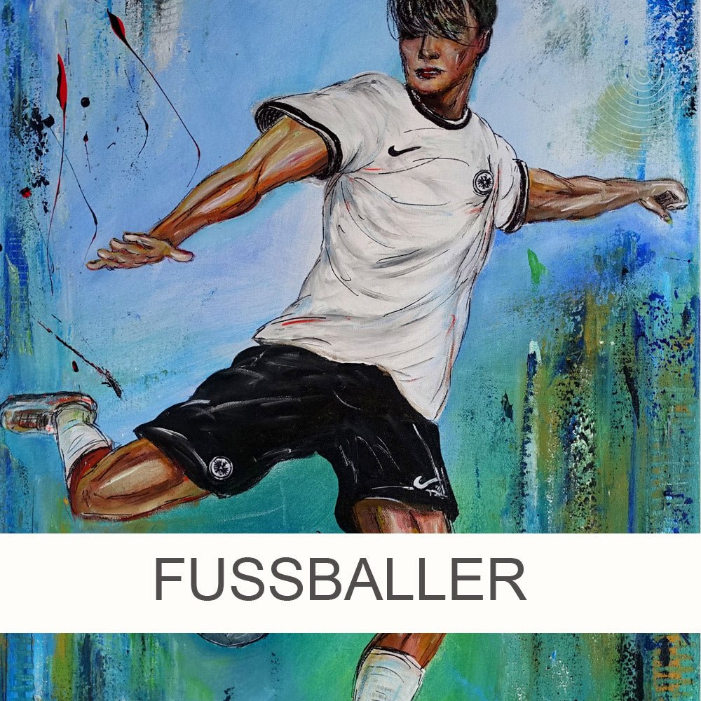 Fußball Gemälde - Handgemalte Fußballer Bilder in Acryl - Atelier Burgstallers-Art