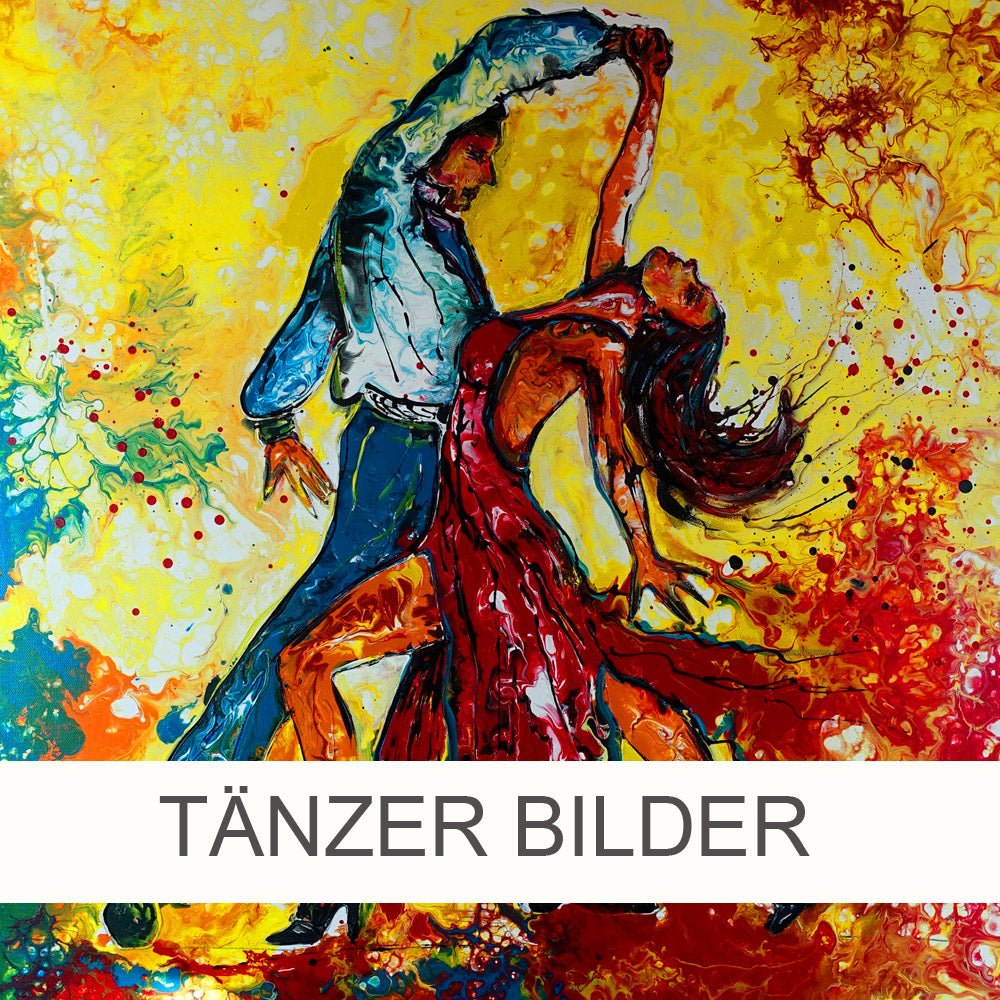 Handgemalte Tanzbilder & Tänzer Gemälde - Tänzerbilder Salsa, Mambo, Tango - Atelier Burgstallers-Art