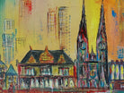 Acryl Gemälde Bremen Rathaus Dom Weserstadion det3