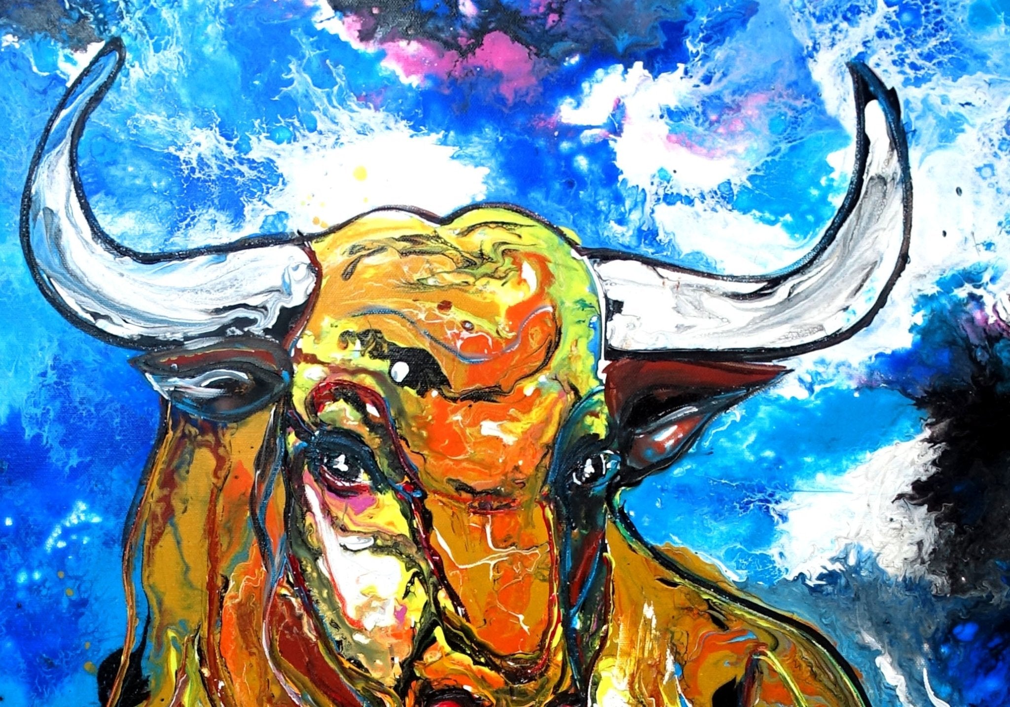 Bailador wandbild stier abstrakt