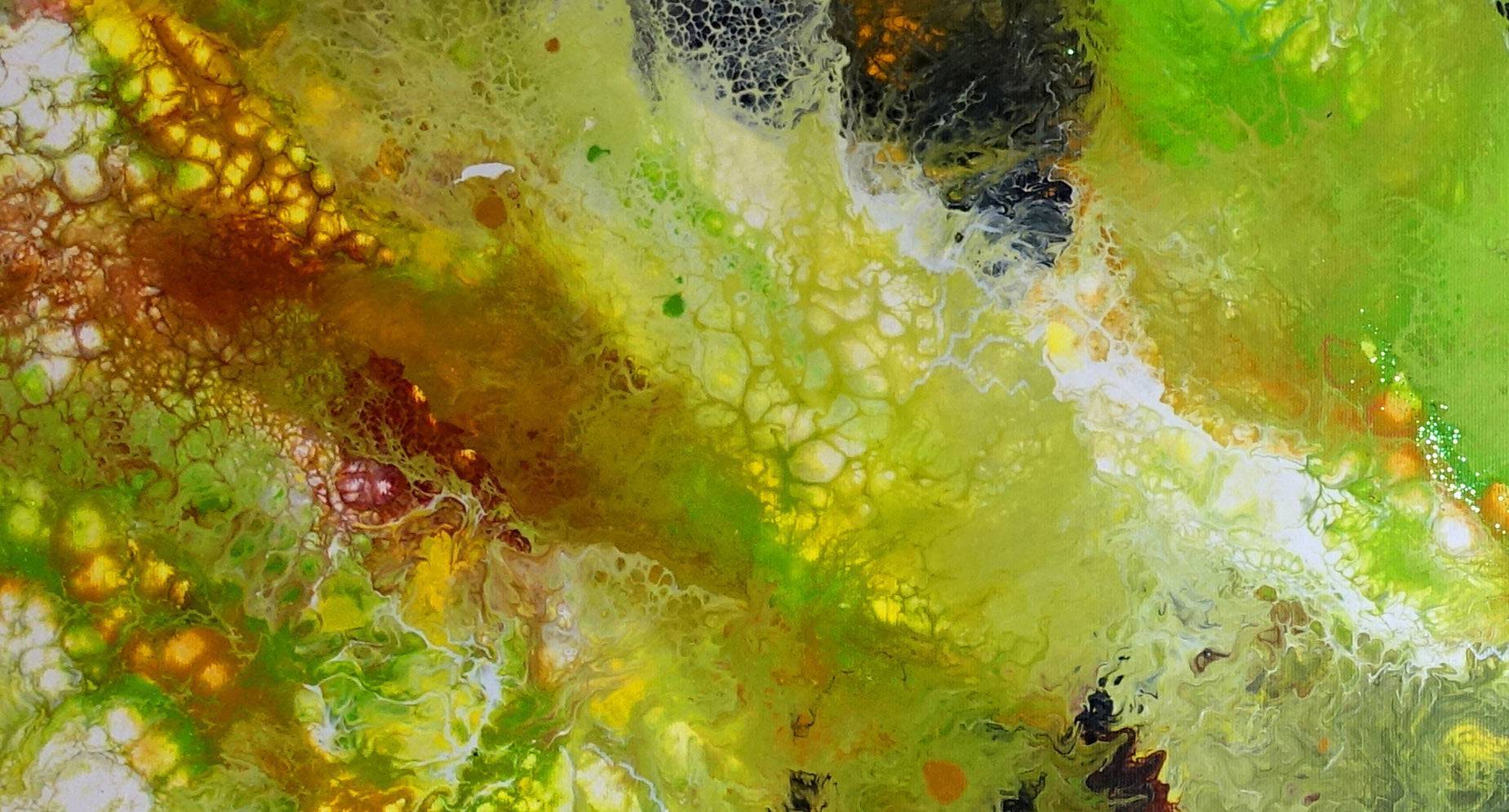 Borneo - Abstrakte Kunst Malerei, Acrylbild handgemalt Detail1