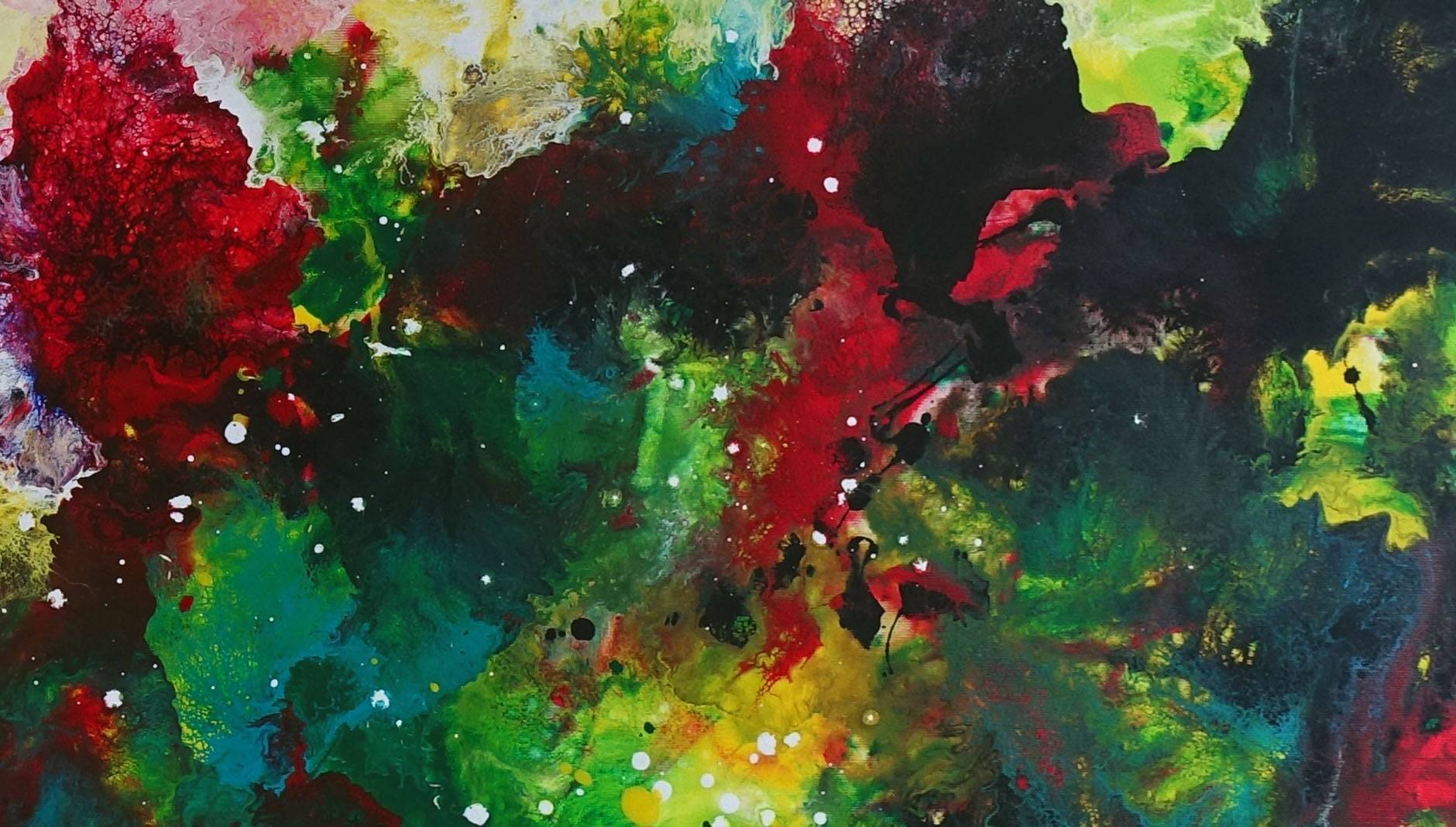 Abstraktes Kunstbild Leinwandbild Acrylgemälde Detail3