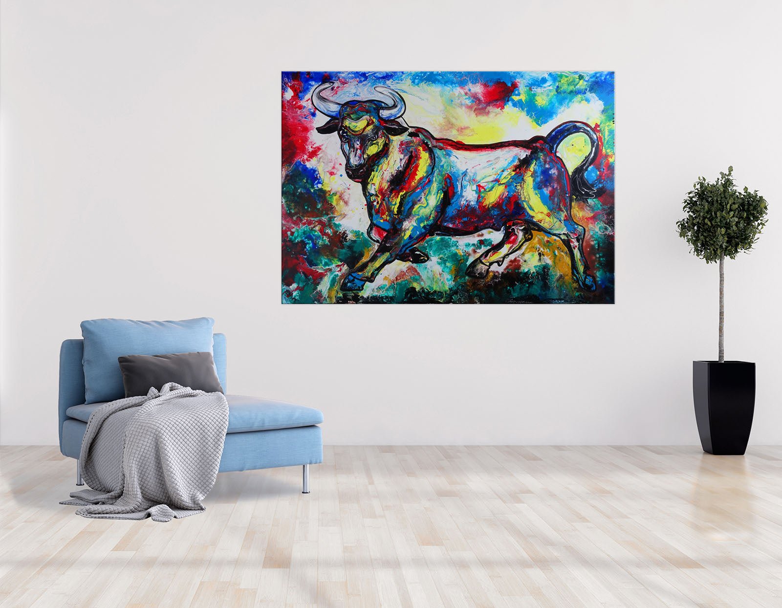 Godzilla Stier Bilder Kunst bilder leinwand abstrakt