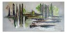 Purnulu abstrakte Kunst grün braun modernes Wandbild Acrylbild Gemälde 120x60