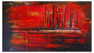 Rot Acrylbild abstraktes Kunst Bild rotes Leinwandbild Gemälde 140x80