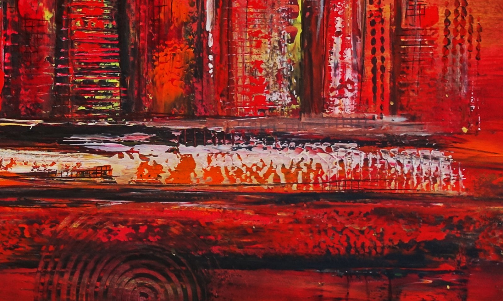 Rot Acrylbild abstrakt det1