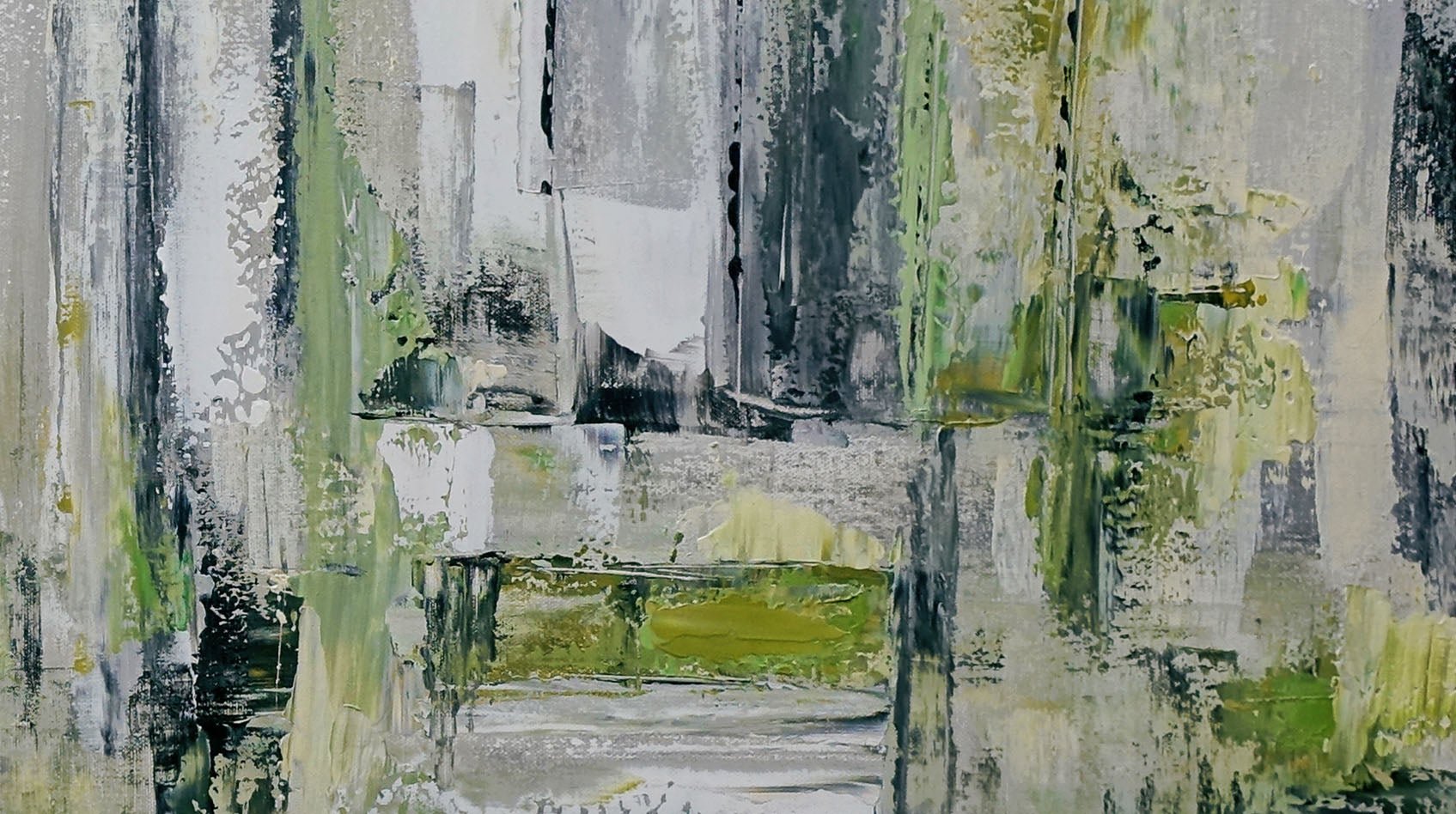 Shades of grey green abstrakte kunst grün grau acrylbild Bild 100x80