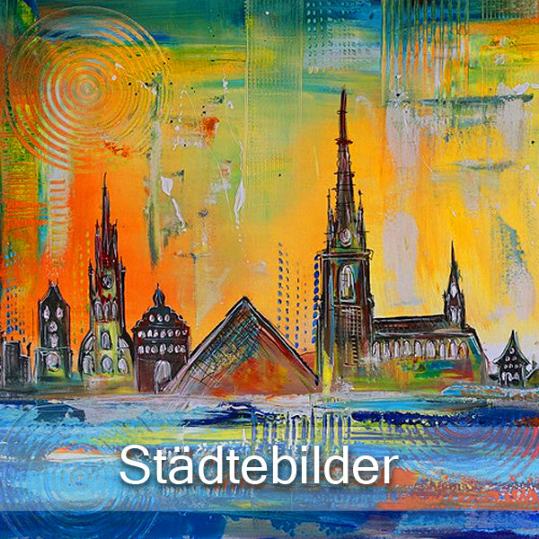 Stadtbilder Städte Malerei Skyline Gemälde