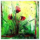 Tulipa Cardinal Blumenbild Leinwand abstrakt Blumen Malerei Gemälde Acrylbild 80x80