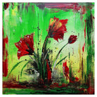 Tulpe Mariette Blumenbild Leinwand abstrakt Blumen Malerei Gemälde Acrylbild 80x80