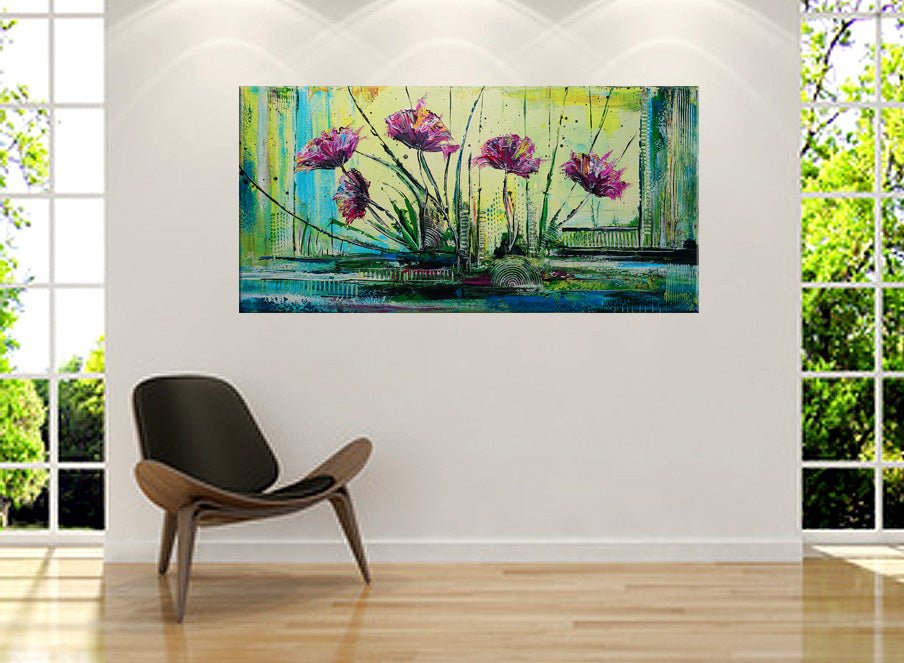 Tulpen Negrita Blumenbild handgemalt Leinwand abstrakt moderne Blumenmalerei7