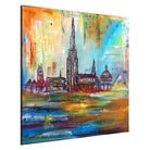 Ulmer Skyline Bild abstrakt Acryl 