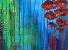 Wasserblüten Blumenmalerei Blumenbild 60x120cm