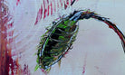 Blueten mit Knospe Acrylbild Blumen Gemaelde Acryl Detail1