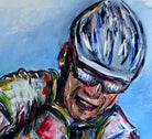 Mountainbiker Downhill Wandbild Gemaelde Unikat  Detail3