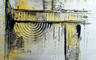 Abstraktes Bild Gemaelde Silber Gold Malerei Detail1