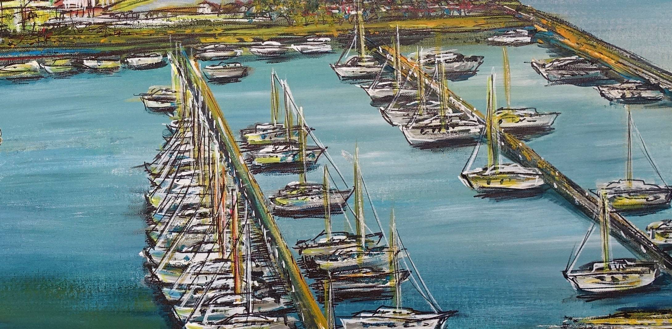 Biograd Kroatien - handgemaltes Wandbild in Acryl auf Leinwand Detail2